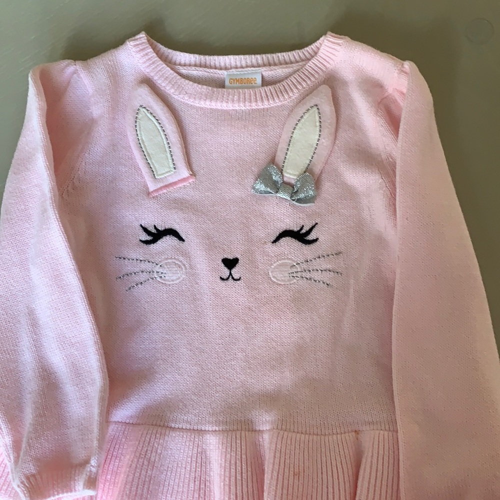 Gymboree light pink bunny sweater